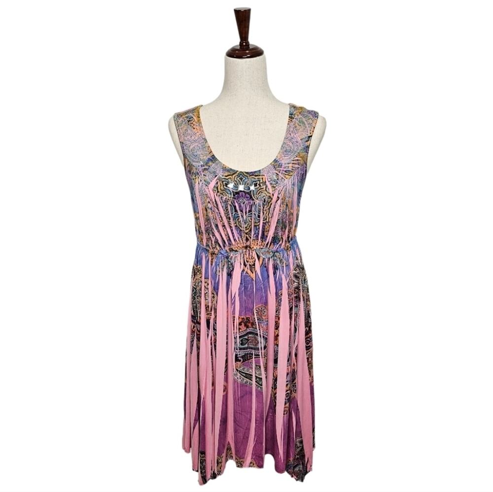 Apt. 9 Asymmetrical Hem Tank Top Style Dress with Elastic Waist Large